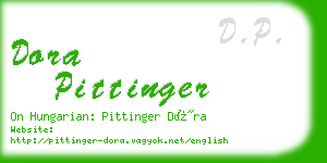 dora pittinger business card